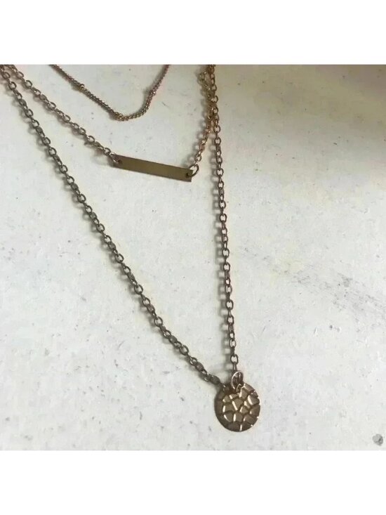None Jewelry - Delicate Gold Chain Layered Necklace